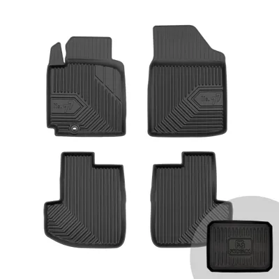 Produktbild von FROGUM No.77 Gummimatten Ganzjahresset von Auto Fußmatten Autofussmatten für Toyota Yaris I 1999-2006