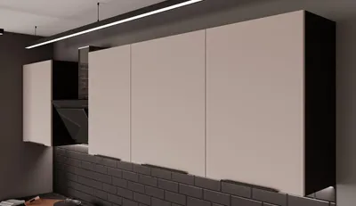 Produktbild von Küche ARONA BASIC 280 cm Küchenzeile Küchenblock Einbauküche Kaschmir beige matt + Schwarz matt