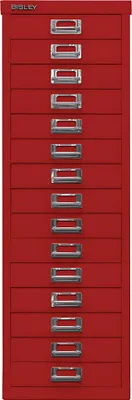 Produktbild von Schubladenschrank MultiDrawer kardinalrot H860xB279xT380mm 15 Schubl