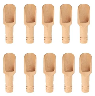 Immagine prodotto di Omgoods - Set di 10 cucchiai di legno con manico lungo