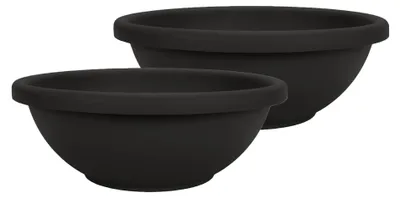 Produktbild von Set von 2 Schwarzen Blumentöpfen von 33 cm