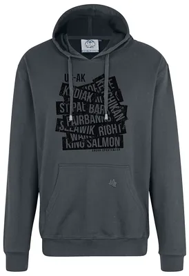 Produktbild von Übergrößen Kapuzen-Sweatshirt AHORN SPORTSWEAR Kodiak schwarz Iron Grey 3XL