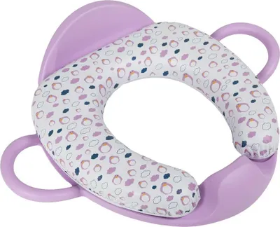 Immagine prodotto di Poupy Sedile morbido per bambini Viola, con due maniglie, uno schienale e un'ampia seduta, lavabile e riutilizzabile