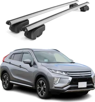 Image de Barres de toit Transversales pour Mitsubishi Eclipse 2017-2023 Alu Gris ABE