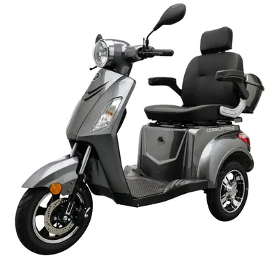 Produktbild von Elektromobil “VITA CARE 1000 Li”, 25 km/h, herausnehmbarer 60V/20Ah Lithium-Akku (9kg), Straßenzulassung, Scheibenbremse, Seniorenmobil, 60 km RW Grau