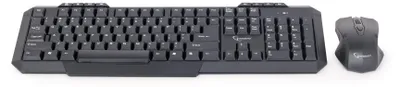 Produktbild von Gembird KBS-WM-02 Tastatur Maus inklusive RF Wireless QWERTY US-Englisch Schwarz