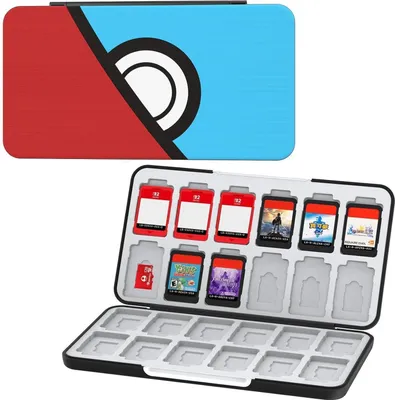 Immagine prodotto di HEIYING Switch Contenitore per schede di gioco con 24 slot per schede di gioco e 24 slot per schede Micro SD