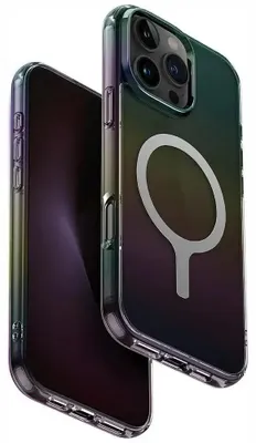 Obrázok produktu pre Puzdro na nabíjanie Uniq Iridescia Magclick pre iPhone 16 Pro Max - čierna