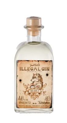 Produktbild von Sacks Destille - ILLEGAL GIN REBEL (Waldmeister/Zitrone) 40% Vol. 0,5l Handcrafted Premium Gin aus Bayern
