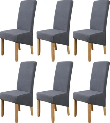 Obrázek produktu pro 6 ks židle kryty Stretch Elastan židle kryt pro jídelnu Hotel Banket , （Blue）