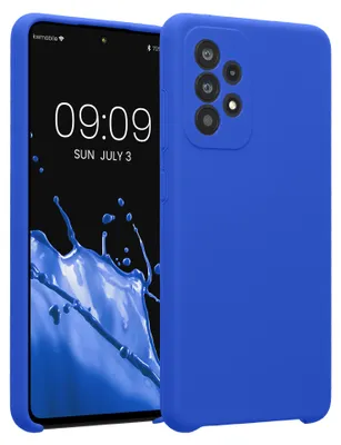 Produktbild von kwmobile Hülle kompatibel mit Samsung Galaxy A52 / A52 5G / A52s 5G - Hülle Silikon gummiert - Handyhülle - Handy Case in Baltik Blau