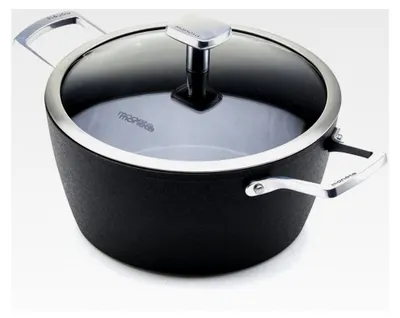 Produktbild von Kochtopf mit 2 Griffen 24 cm + Deckel aus Edelstahl für alle Herdarten