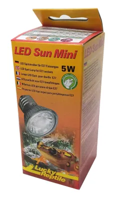 Produktbild von Lucky Reptile LED Sun Mini 5W. Spotstrahler für Terrarien. Mit E27 Fassung,