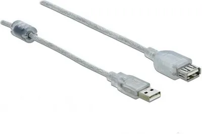 Produktbild von DeLOCK 1.5m, 2xUSB2.0-A, 1,5 m, USB A, USB A, USB 2.0, Männlich/Weiblich, Transparent