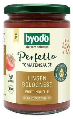 SOS POMIDOROWY BOLOŃSKI Z SOCZEWICĄ BEZ DODATKU CUKRÓW BIO 340 ml - BYODO