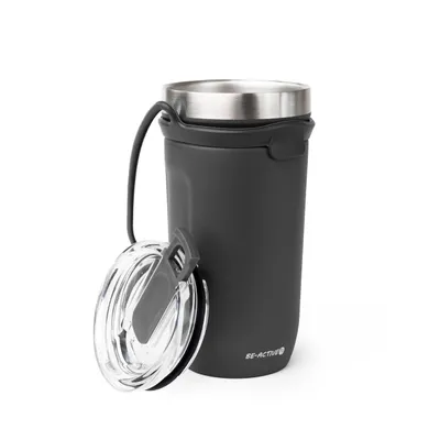 Produktbild von Thermobecher aus Edelstahl 550 ml Becher für Kaffee und Tee unterwegs Grau