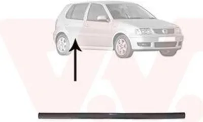 Produktbild von VAN WEZEL Zierleiste für die Tür Hinten Rechts Leiste für VW POLO (6N2) 5825406