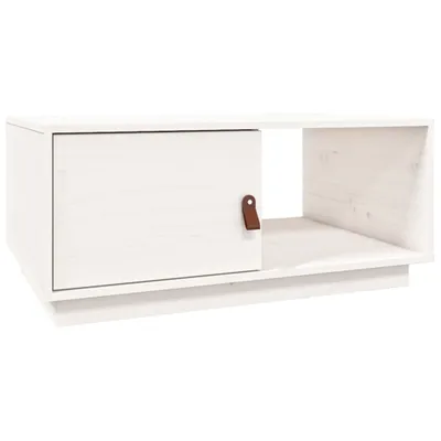 Produktbild von vidaXL Couchtisch Weiß 80x50x35,5 cm Massivholz Kiefer