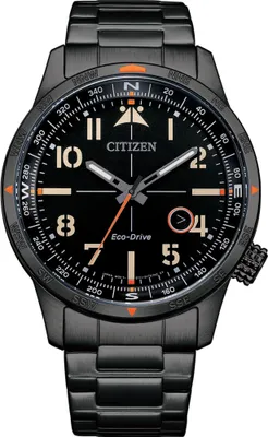Produktbild von Citizen Uhr BM7555-83E Eco Drive schwarzer Edelstahl Herrenuhr Taucheruhr 10 Bar ATM Zifferblatt Schwarz 43mm