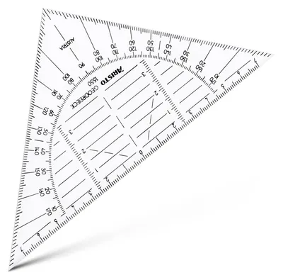 Zdjęcie produktu dla Ekierka geometryczna - Hipotenuza 16 cm - Niełamliwa - Przezroczysta