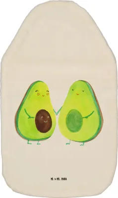 Produktbild von Mr. & Mrs. Panda Wärmflasche Avocado Pärchen - Weiß - Geschenk, Liebe, Kuschelwärmflasche, Familie, Kinder, Wärmflaschen, Wärmekissen, Gesund, Bettflasche, naturkautschuk