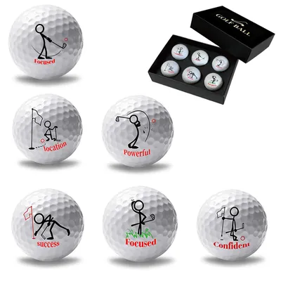 Productafbeelding van Set van 6 Grappige Golfballen voor Golf Liefhebbers