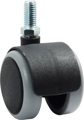 Produktbild von Möbelset, Gewinde M10, Durchmesser 50mm/40kg, für Parkett | Möbelrad | Räder für Möbel, Bürostuhl, Beistellbett, Schreibtischstuhl, Hocker | Stuhl-Rad | Schwarz