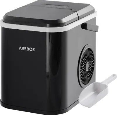 Produktbild von AREBOS stroj na výrobu kociek ľadu - 12 kg/24h, samočistiaci, tichý, vrátane príslušenstva
