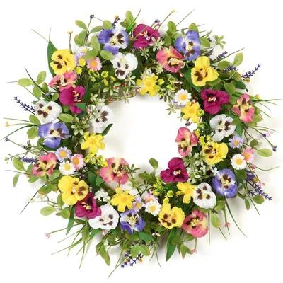 Immagine prodotto di Omgoods -  primaverile per porta - Grande  di fiori artificiali, diametro 51 cm