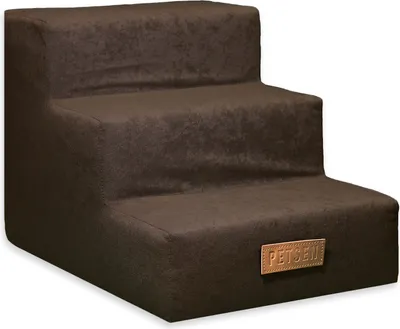 Obrázek produktu pro PETSEN Psí schody, pro nemocná a starší zvířata, pomoc při vstupu, rampa - 3 schody - 45 x 30 x 30 cm – hnědá