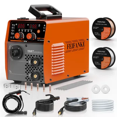 Image de Appareil de soudage MIG sans gaz, 240V, 145A - 4-en-1 : MIG, MAG, MMA, TIG Lift - 8,7 kg