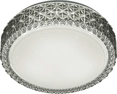 Produktbild von LED Deckenleuchte Wandlampe PEGASUS Ø28cm H. 8cm Anthrazit Glitzer Sterneneffekt