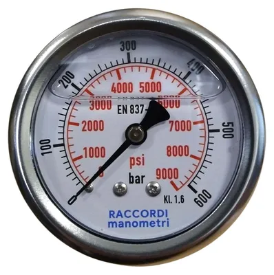 Obrázok produktu pre Manometer zadnej časti, 600 bar, typ MG3-63, závit 1/4"
