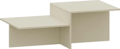 Obrázek produktu pro Konferenční stolek 'Taniena' s dvojitou čtvercovou deskou 100 x 55 x 35 cm Písková barva
