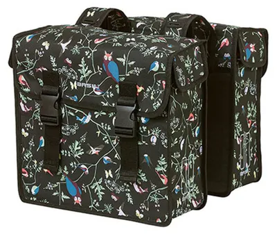 Produktbild von Basilikum -Wanderlust Double Black Bicycle Bag - Wasserrepellent, 35L, Universal Bridge System