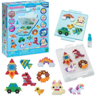 Productafbeelding van Creatieve set Aquabeads Ontdekking, 500 kralen, creaties maken met water en een omdraaiplateau