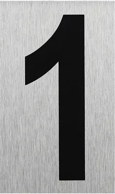 Image de Plaques de porte en aluminium " 1 " 100x60mm
