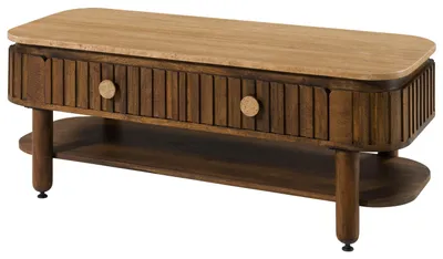Produktbild von MASSIVMOEBEL24.DE Couchtisch Mango 120x50x45 braun geölt KYOTO #117