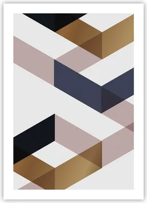 Produktbild von Poster - Poster ohne Rahmen - Abstraktion Muster Diamant - 50x70 cm - Wand Bild - Wanddeko - Wandbilder - Kunstposter - Wandposter - Bilder - Kunstdruck - Wanddekoration - Wandbild - P2XPA50x70-4311