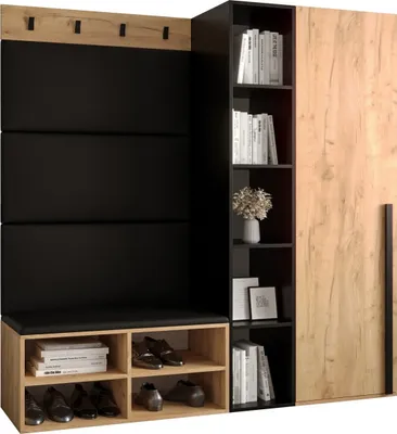 Produktbild von Garderobe MIRO Set 1 mit gepolsterten Paneelen Industrial Design