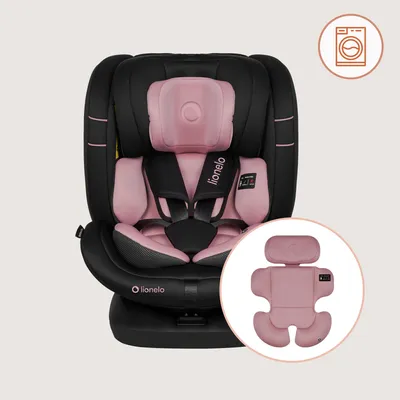 Produktbild von Lionelo Bastiaan i-Size Autokindersitz ab Geburt bis 12 Jahre, ab 0 kg bis 36 kg, i-Size, Isofix + Top Tether - Pink Rose