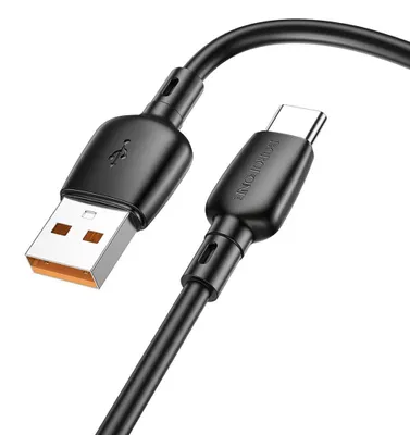 Produktbild von USB-A-auf-USB-C-Ladekabel, Borofone BX93, 100 W, 1 m, Schwarz