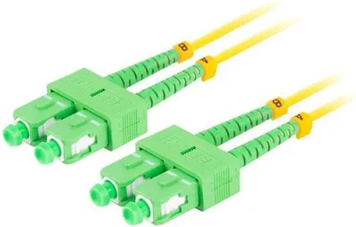 Produktbild von 1m lanberg mono sc/apc-sc/apc duplex faser patchkabel g657a1 lszh gelb