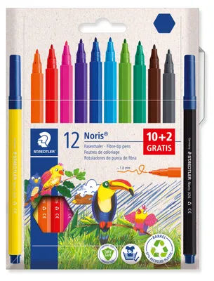 Produktbild von STAEDTLER Noris 326 Fasermaler Etui mit 10+2 Farben