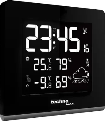 Image de TECHNOTRADE WS 9065 Station de climatisation intérieure noire-argentée, Couleur:Noir-argenté