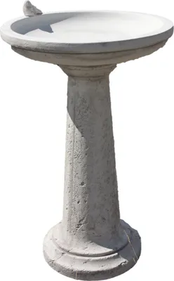 Produktbild von Klassische Vogeltränke aus Steinguss passt perfekt in jeden Vorgarten oder Garten Frostfest Witterungsbeständig und Neu 75cm H, ST-204122