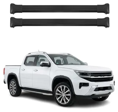 Image de Barres de toit transversales pour VW Amarok II 2023-2026 Aluminium Noir 2Pcs