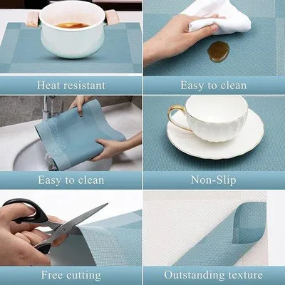Produktbild von Antirutsch Placemats 45x30cm blauwarm isolierend