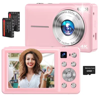 Produktbild von Digitalkamera - 4K-Videokamera - 44 MP - Autofokus - 16-facher Zoom - Mit 32-GB-Speicherkarte - Lila