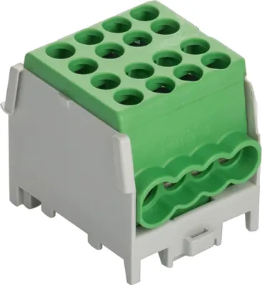 Obrázok produktu pre Pollmann hlavná odbočná svorka, 1-pólová, 2x25mm² (vstup), 6x16mm² (výstup), 1 ks.